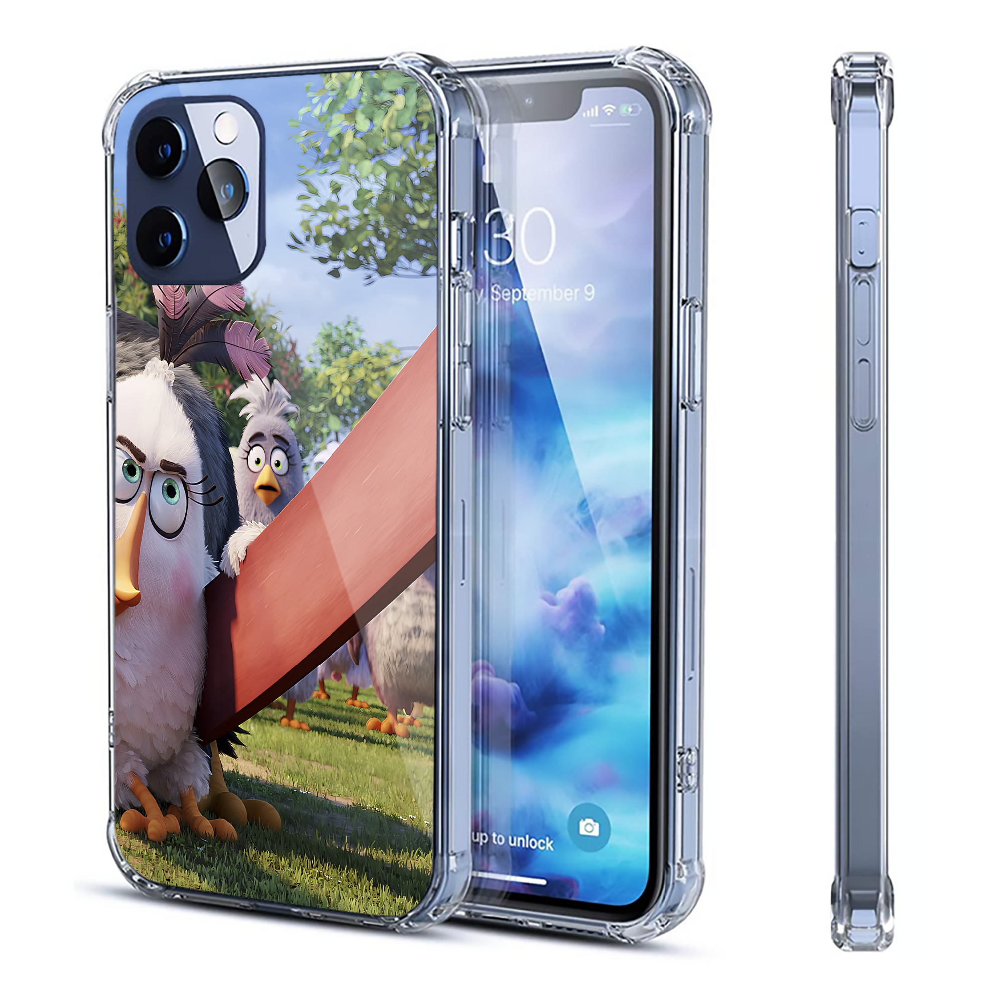 （画像用） Angry Birds アングリーバード 【iPhone 12シリーズ対応】透明スマホケース（クリアソフトケース）